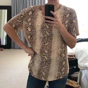 Equipment snakeskin silk blouse